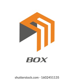Vector illustration of a logo box for business