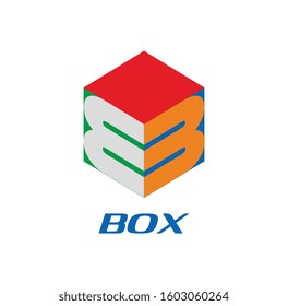 Vector illustration of a logo box for business