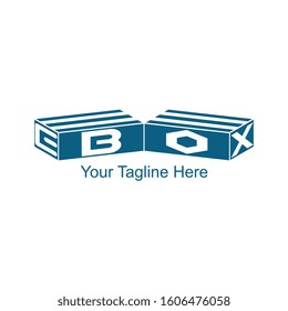 Vector illustration of a logo box for business