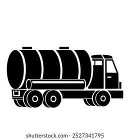 Ilustración vectorial, logotipo, icono del coche para el tanque séptico. Aislado en un fondo blanco.	