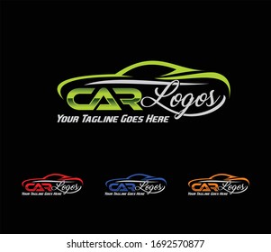 Un logotipo de ilustración vectorial para camión en varias opciones de color 