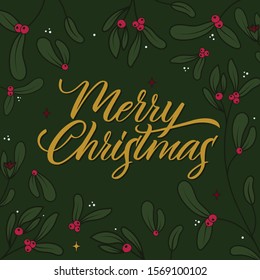 Vector illustration for logo, cards, labels, web, banners, icon. Merry Christmas Lettering.