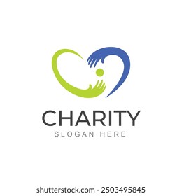 vector illustration logo charity fund