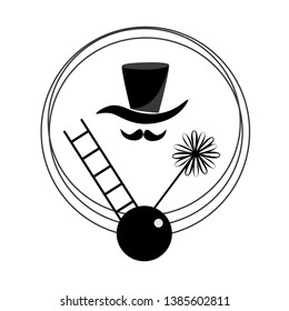 Vector illustration logo chimney cleaning