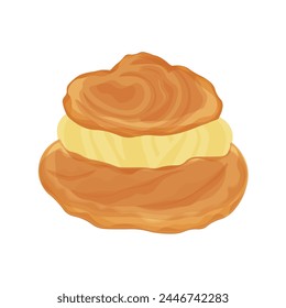 Logo de la Ilustración vectorial Choux Cream Puff Cake