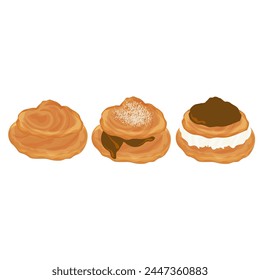 Logo de Ilustración vectorial Choux con varios rellenos