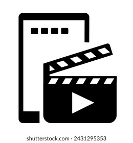 Vector illustration, logo, cinema icon. 