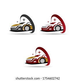 VECTOR ILLUSTRATION LOGO CLEAN CAR WASH