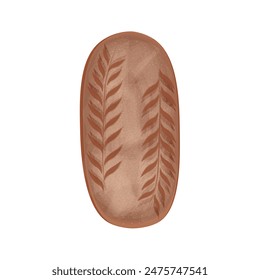 Vector illustration logo clip art Crusty loaf of sourdough bread