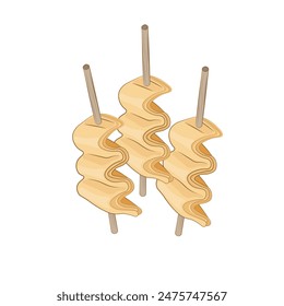 Vector illustration logo Clip art Korean Street food Odeng 