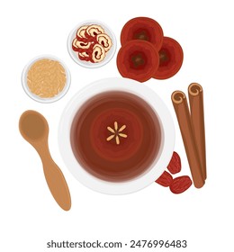 Vector illustration logo Clip art Korean Sujeonggwa 