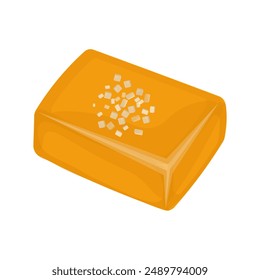 Vector illustration logo Clip art Delicious Caramel Candy cube Butterscotch 