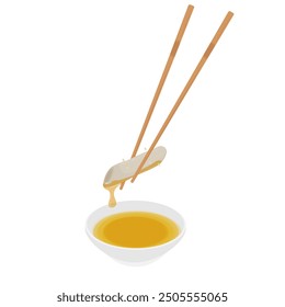 Vector Illustration Logo Clip Art Garaetteok Korean rice cake dipped in honey