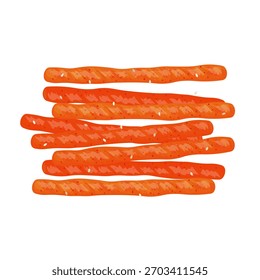 Vector Illustration Logo Clip art latiao stick Chinese Food Isolated