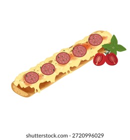 Vektorgrafik Logo ClipArt Pizza Slice oder Nicho Korean Pizza Pepperoni Topping 