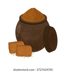 Logotipo da ilustração vetorial Clip art Doenjang Soybean cole ou Traditional Fermented Soybean Paste