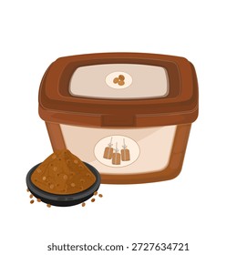 Logotipo de ilustração vetorial Clip-art Doenjang coreano Colar ou Fermentado Soja coreana Colar