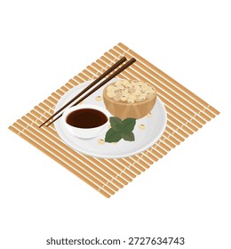 Ilustración vectorial logo Clip arte Shoyu Salsa de Soja 