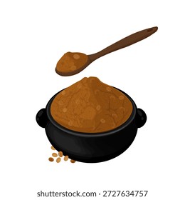 Logotipo da ilustração vetorial Clip-art Doenjang ou Korean Bean Paste
