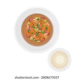 Vector illustration logo Clip art Traditional Cajun Gumbo