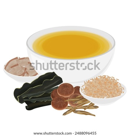 Vector illustration logo Clip art Dashi basics of Japanese cuisine