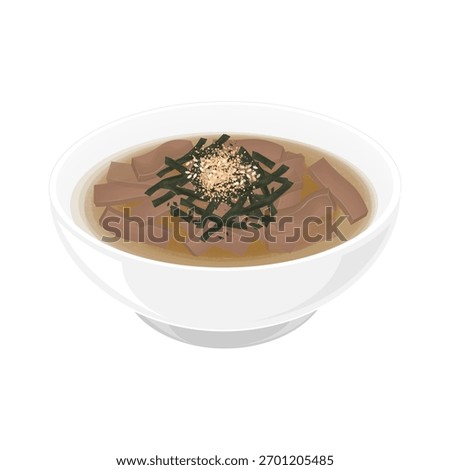Vector Illustration Logo Clip art Acorn Jelly Soup or Dotorimuk bap