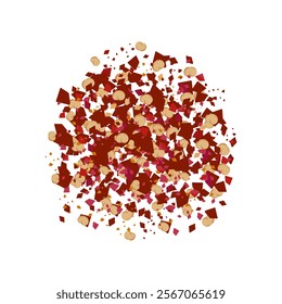 Vector Illustration Logo Clipart Dried Red Chili Flakes 