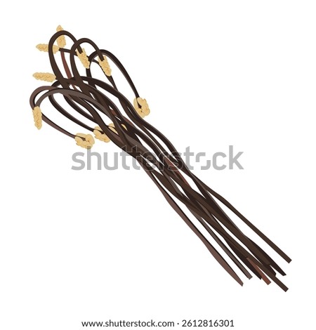 Vector Illustration Logo Clipart Dried Fernbrake Gosari Isolated