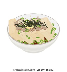 Vector Illustration Logo Clipart Hiyayakko on a Bowl