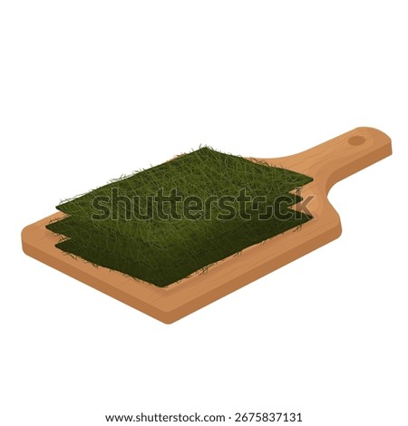 Vector Illustration Logo Clipart Korean Edible Seaweed Gamtae