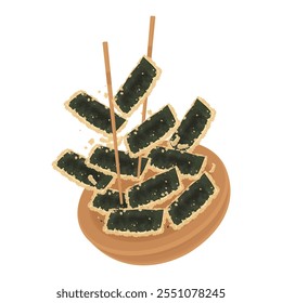 Vector Illustration Logo Clipart Levitation Nori tempura