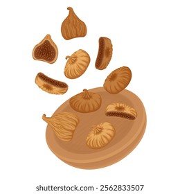 Vector Illustration Logo Clipart levitation Dried Figs