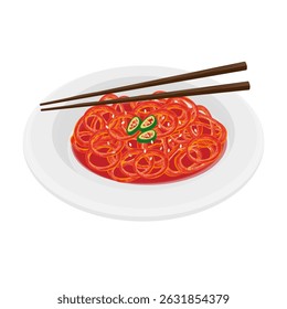Logotipo para ilustração de vetor Clipart Ojingeojeot korean Banchan 