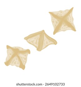 Vector Illustration Logo Clipart Pyeonsu Korean Square Dumplings Isolated