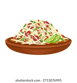 Vektorgrafik Logo Clipart Som Tum Thai Green Papaya Salat