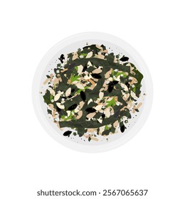 Vector Illustration Logo Clipart Top view furikake flakes