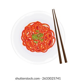Logotipo de ilustração de vetor Clipart Vista superior Ojingeojeot 
