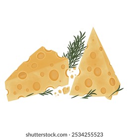Ilustración vectorial Logo Clipart Triángulo Emmental Queso 