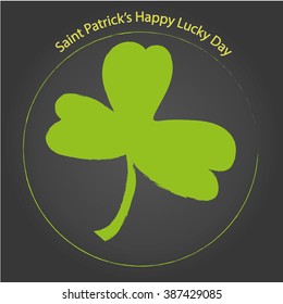 Vector illustration. Logo with clover. Saint Patrick's day design