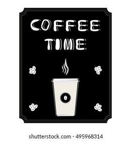 Vector illustration logo for coffee cup of americano, close up on background. Coffee pattern consisting of aroma cup of americano. Drink hot foam tasty coffee cup of americano everyday on health.