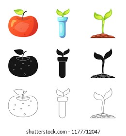 Vector illustration of  and  logo. Collection of  and  vector icon for stock.