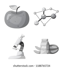 Vector illustration of  and  logo. Collection of  and  vector icon for stock.