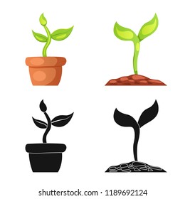Vector illustration of  and  logo. Collection of  and  vector icon for stock.