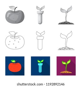 Vector illustration of  and  logo. Collection of  and  vector icon for stock.