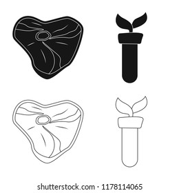 Vector illustration of  and  logo. Collection of  and  stock vector illustration.