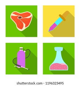 Vector illustration of  and  logo. Collection of  and  stock vector illustration.