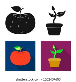 Vector illustration of  and  logo. Collection of  and  stock vector illustration.