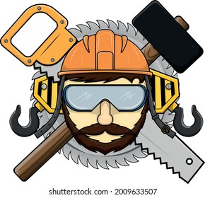 Vector illustration - The logo of a construction company or team