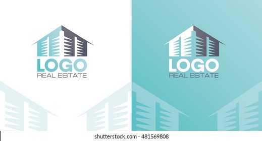 vector illustration  logo. construction firm. logo Real Estate Agency. rental housing sample logo graphics. creative design