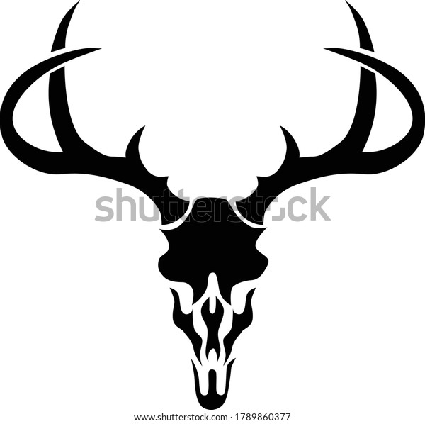 Vector Illustration Logo Deer Skull Outdoor Stock Vector (royalty Free 